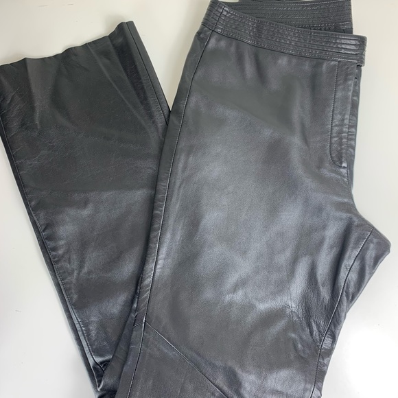 margaret Godfrry Pants - Margaret Godfrey Black Leather Trouser Pants!